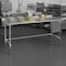 Flash Furniture Reese 430 Stainless Steel 18 Gauge Open Base Kitchen Prep and Work Table w/1.5-in Backsplash NH-WT-3072-OG-B1-5-GG - alternate 4